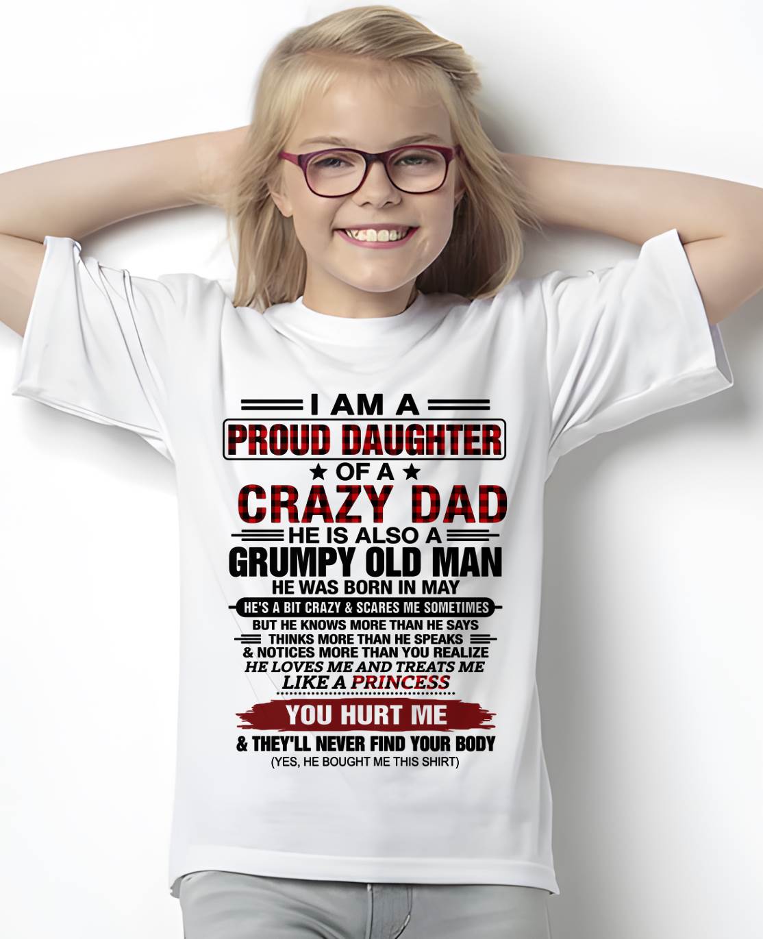 MAY - BEST DAD BEST DAUGHTER SHIRT - FROM DAD - TLEE05 (SKU2608-27-05)