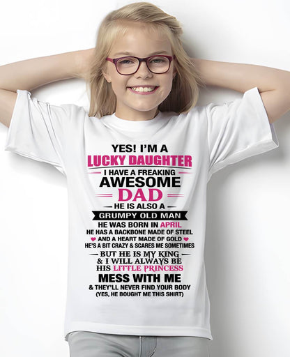 APRIL - A LUCKY DAUGHTER – DADDY’S LITTLE PRINCESS - FROM DAD - TLEE04 (SKU2604-16-04)