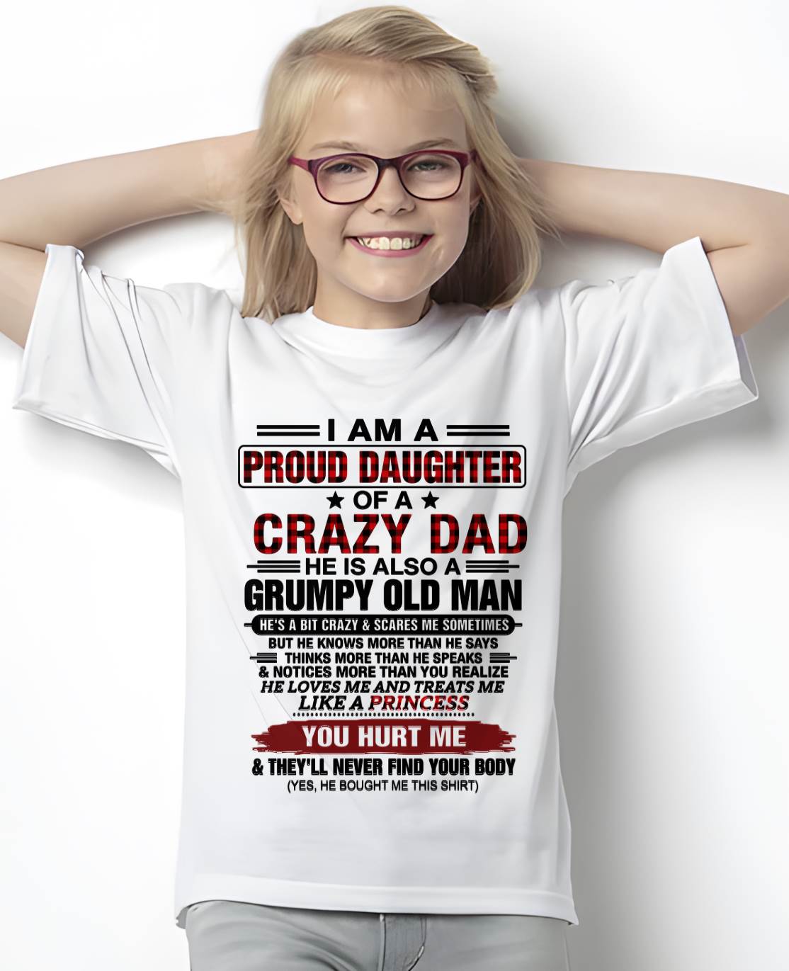 BEST DAD BEST DAUGHTER SHIRT - FROM DAD - TLEE00 (SKU2608-27-00)