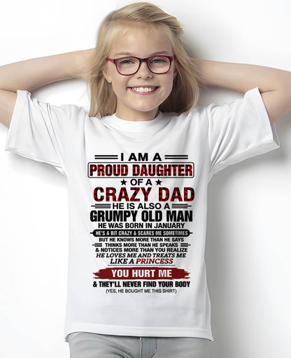 JANUARY - BEST DAD BEST DAUGHTER SHIRT - FROM DAD - TLEE01 (SKU2608-27-01)