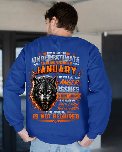 JANUARY MAN I DO WHAT I WANT SHIRT - FOR MAN - TLEE01 (SKU2608-244-01)
