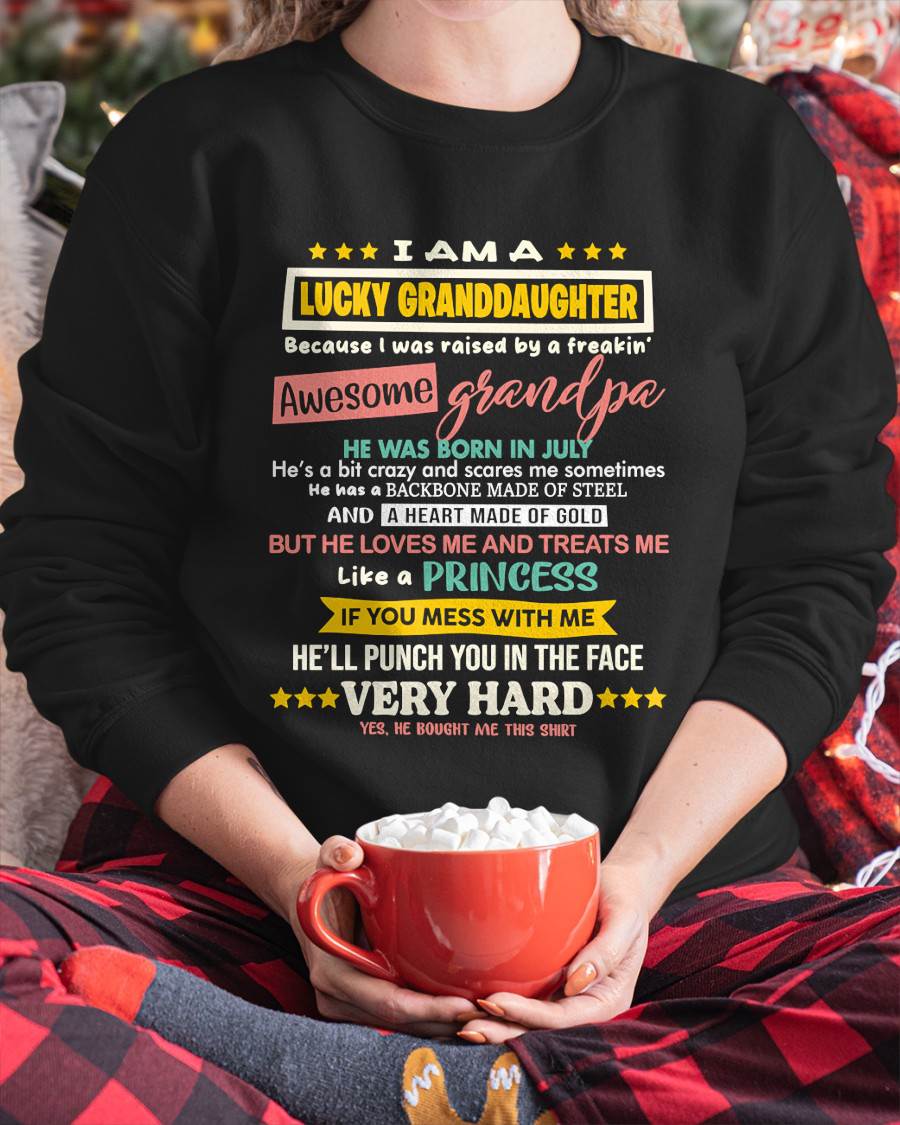 JULY GRANDPA – BLESSED GRANDDAUGHTER RAISED BY AN AMAZING GRANDPA - FROM GRANDPA - TLEE07 (SKU2603-273-07)