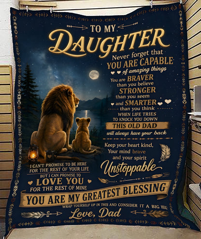 Special Gift For Your Daughter Blanket - From Dad (SKU2606-234)