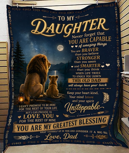 Special Gift For Your Daughter Blanket - From Dad (SKU2606-234)