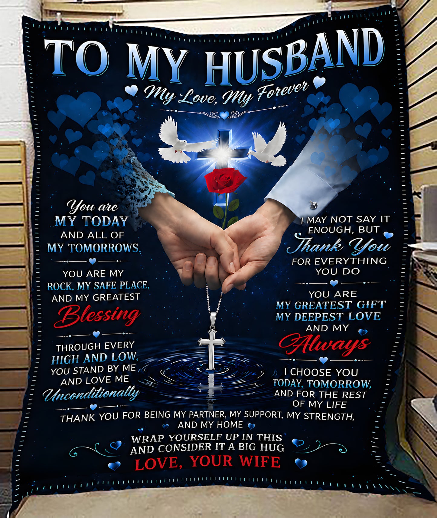 Special Gift For Your Husband Blanket - From Wife (SKU2607-168)