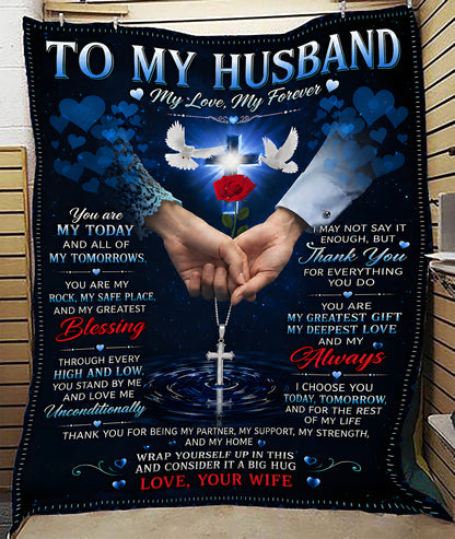 Special Gift For Your Husband Blanket - From Wife (SKU2607-168)