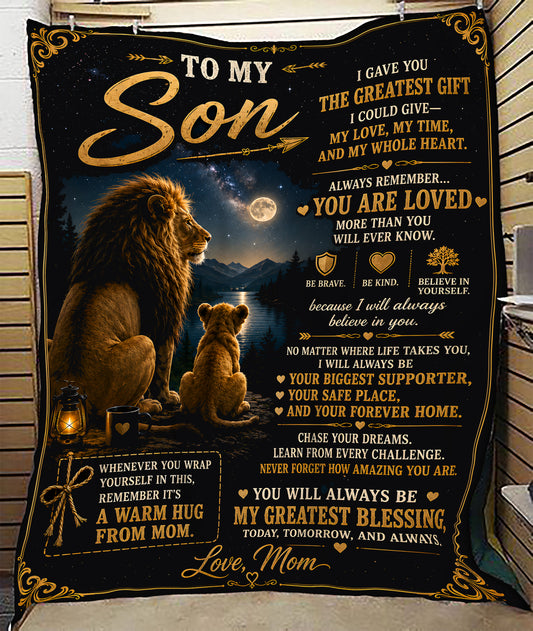 Special Gift For Your Son Blanket - From Mom (SKU2607-186)