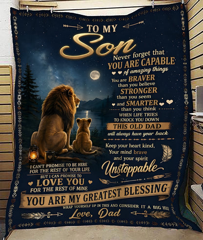 Special Gift For Your Son Blanket - From Dad (SKU2606-235)