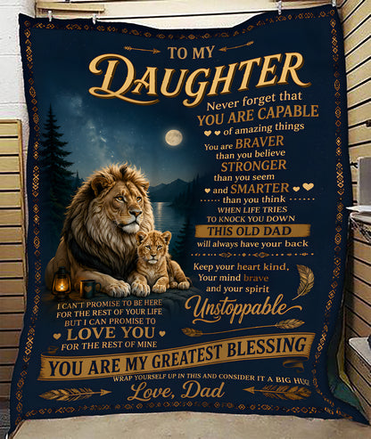 Special Gift For Your Daughter Blanket - From Dad (SKU2607-286)