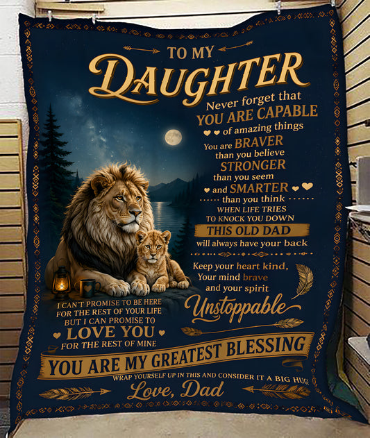 Special Gift For Your Daughter Blanket - From Dad (SKU2607-286)