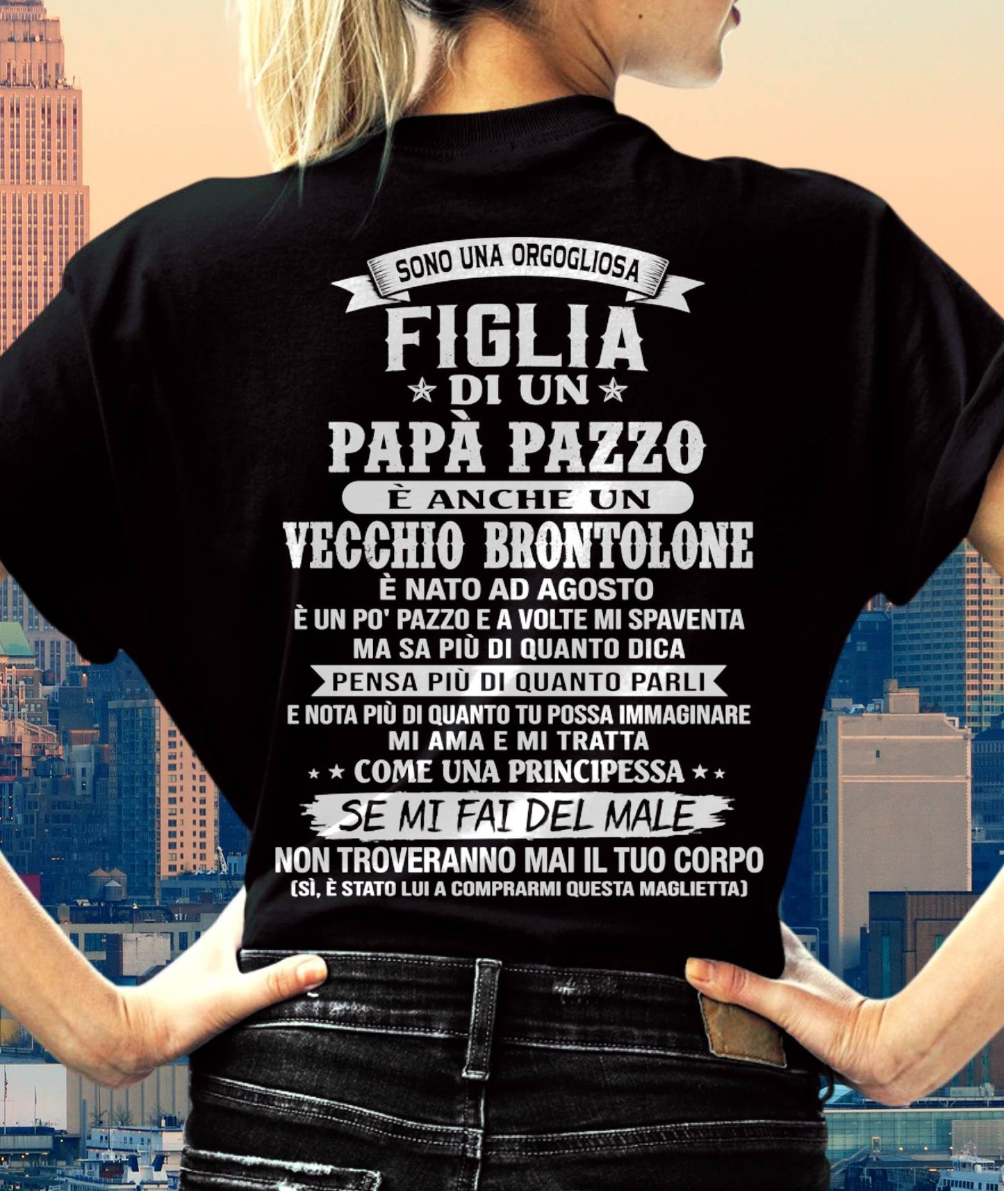 AGOSTO / FIGLIA DI UN PAPÀ PAZZO - REGALO DA PAPÀ  - TLEE08 (SKU2606-155-08)