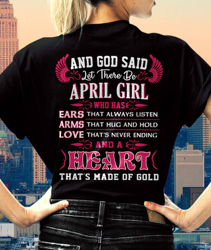 APRIL GIRL – EARS THAT LISTEN ARMS THAT HUG LOVE NEVER ENDING HEART OF GOLD - FOR WOMEN - TLEE04 (SKU09-75-04)