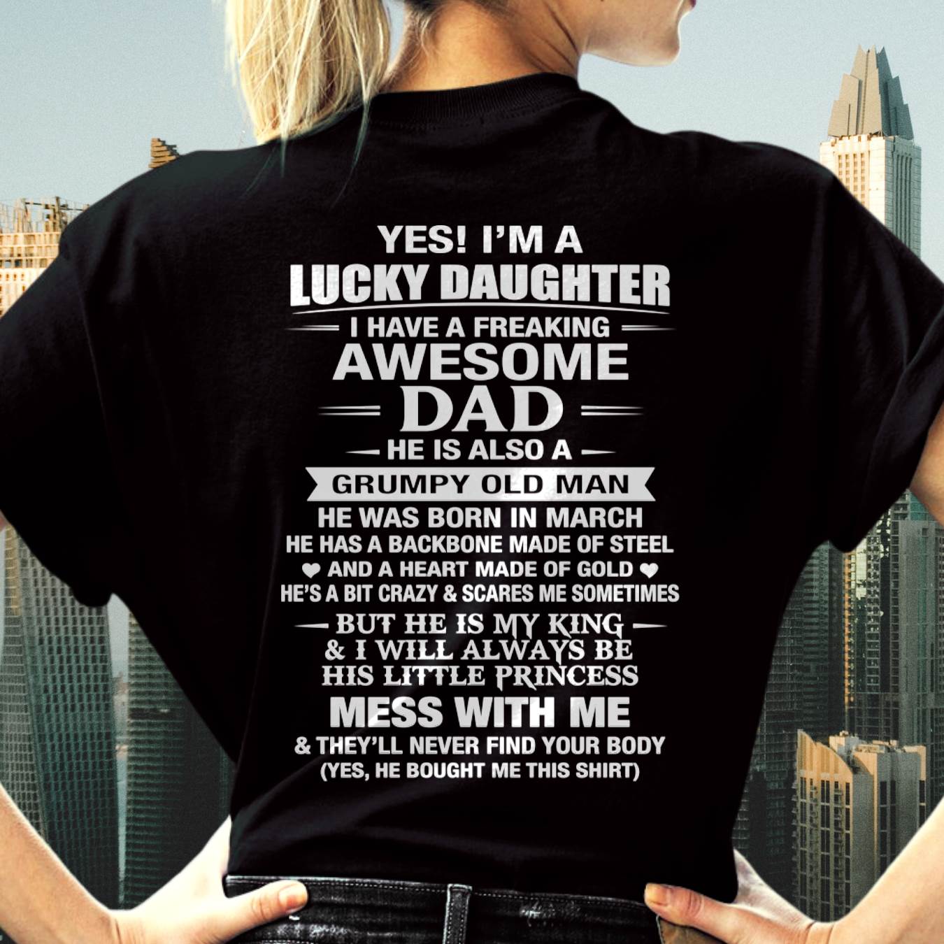 MARCH - BEHIND EVERY STRONG GIRL IS AN AWESOME DAD - FROM DAD - TLEE03 (SKU2605-405-03)