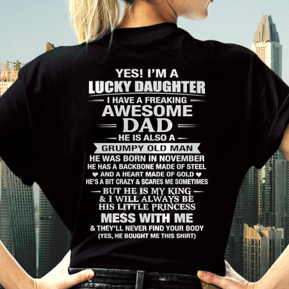 NOVEMBER - BEHIND EVERY STRONG GIRL IS AN AWESOME DAD - FROM DAD - TLEE11 (SKU2605-405-11)
