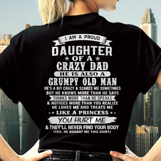 PROUD DAUGHTER OF A CRAZY DAD - FROM DAD - TLEE00 (SKU2606-70-00)