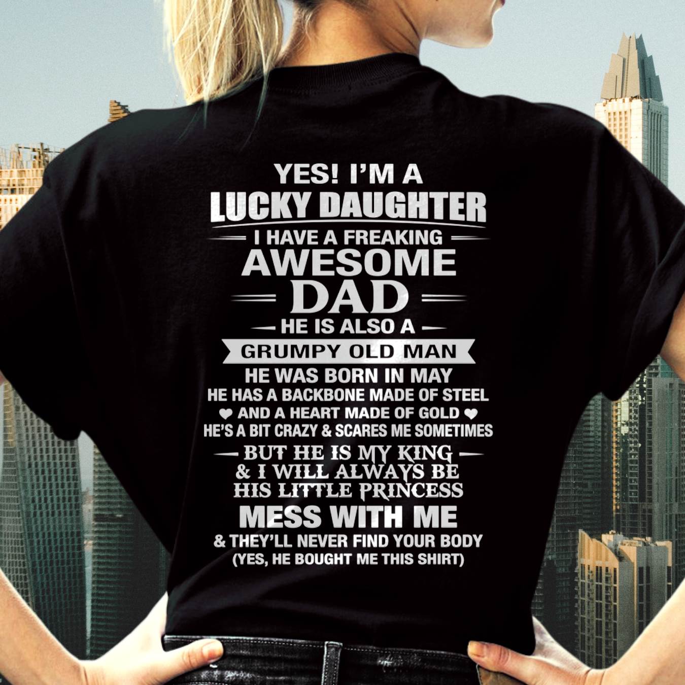 MAY - BEHIND EVERY STRONG GIRL IS AN AWESOME DAD - FROM DAD - TLEE05 (SKU2605-405-05)