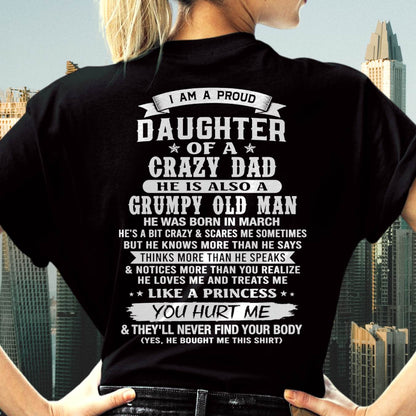 MARCH - PROUD DAUGHTER OF A CRAZY DAD - FROM DAD - TLEE03 (SKU2606-70-03)