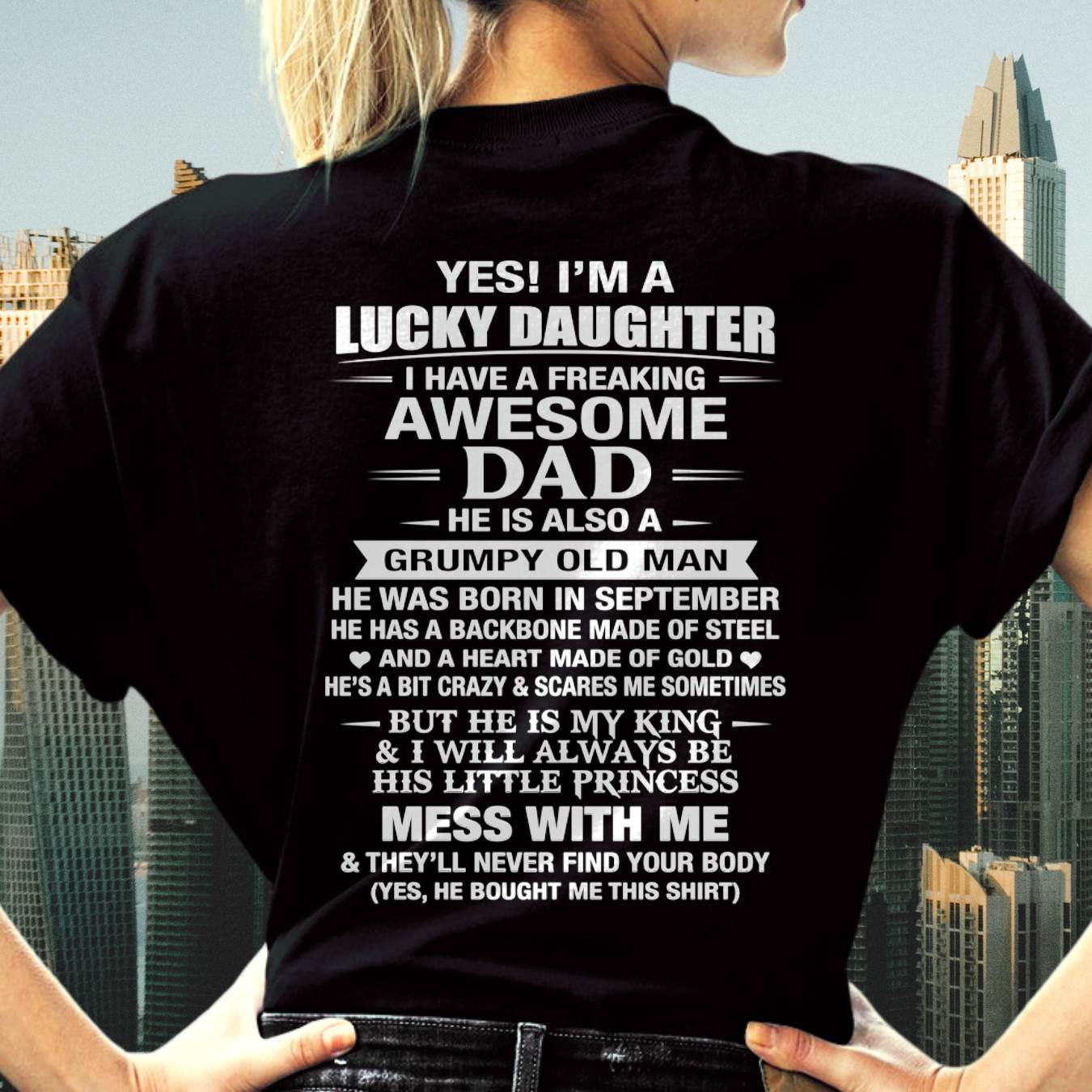 SEPTEMBER - BEHIND EVERY STRONG GIRL IS AN AWESOME DAD - FROM DAD - TLEE09 (SKU2605-405-09)