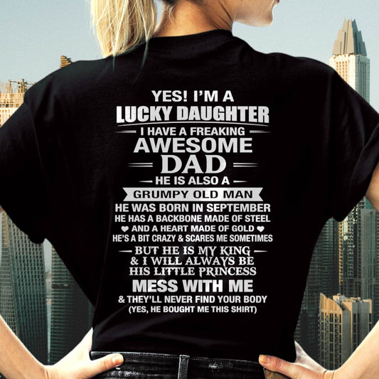 SEPTEMBER - BEHIND EVERY STRONG GIRL IS AN AWESOME DAD - FROM DAD - TLEE09 (SKU2605-405-09)