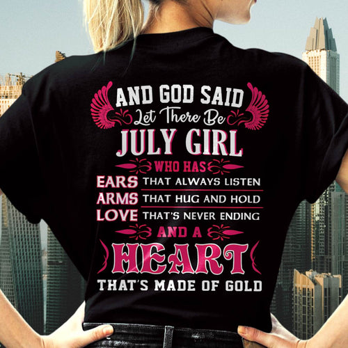 JULY GIRL – EARS THAT LISTEN ARMS THAT HUG LOVE NEVER ENDING HEART OF GOLD - FOR WOMEN - TLEE07 (SKU09-75-07)