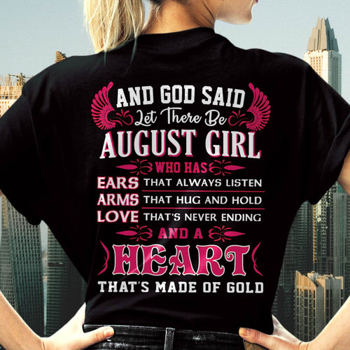 AUGUST GIRL – EARS THAT LISTEN ARMS THAT HUG LOVE NEVER ENDING HEART OF GOLD - FOR WOMEN - TLEE08 (SKU09-75-08)