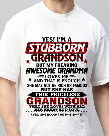 STUBBORN GRANDSON GRANDMA SHIRT - FROM GRANDMA - TLEE00 (SKU2608-86-00)