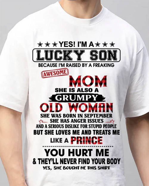 SEPTEMBER - LUCKY SON – PROUD TO BE RAISED BY AN AWESOME MOM - FROM MOM - TLEE09 (SKU2603-106-09)