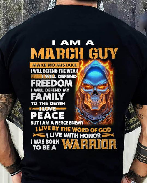 MARCH - A WARRIOR BY BLOOD, A BELIEVER BY HEART - GIFT FOR MAN - TLEE03 (SKU10-51-03)