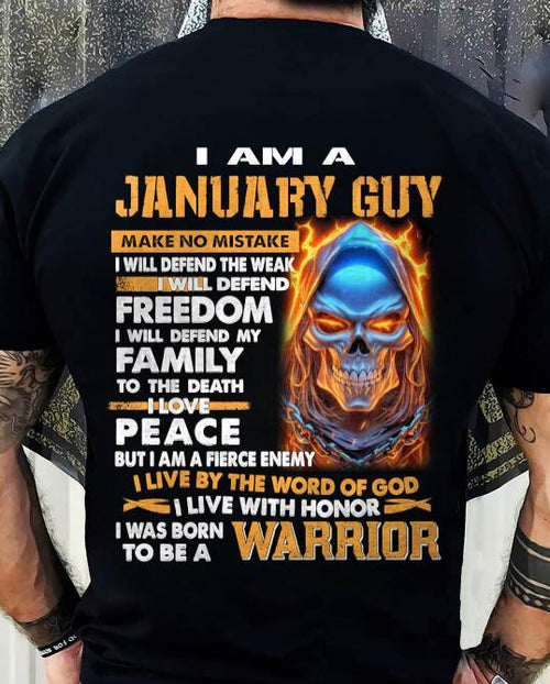 JANUARY - A WARRIOR BY BLOOD, A BELIEVER BY HEART - GIFT FOR MAN - TLEE01 (SKU10-51-01)