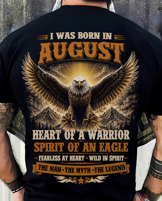 AUGUST BORN WARRIOR EAGLE SHIRT DESIGN - FOR MAN - TLEE08 (SKU2605-225-08)