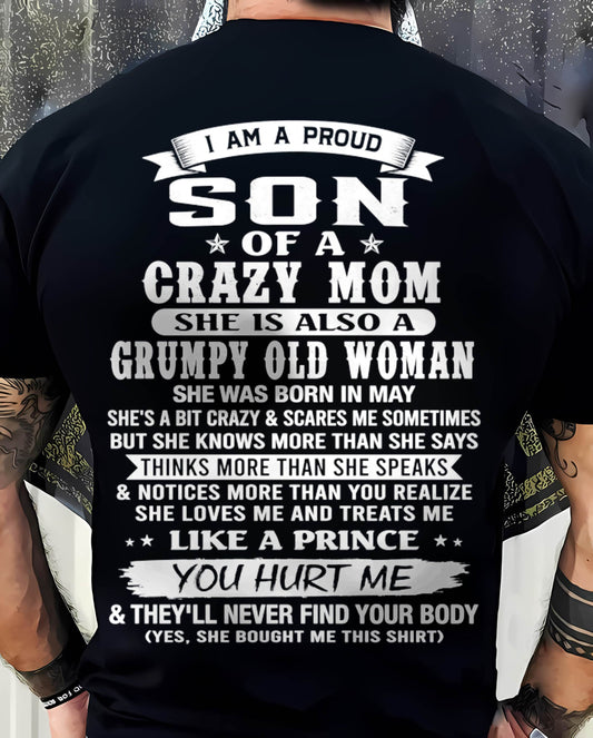 MAY - PROUD SON OF A CRAZY MOM - FROM MOM - TLEE05 (SKU2606-127-05)
