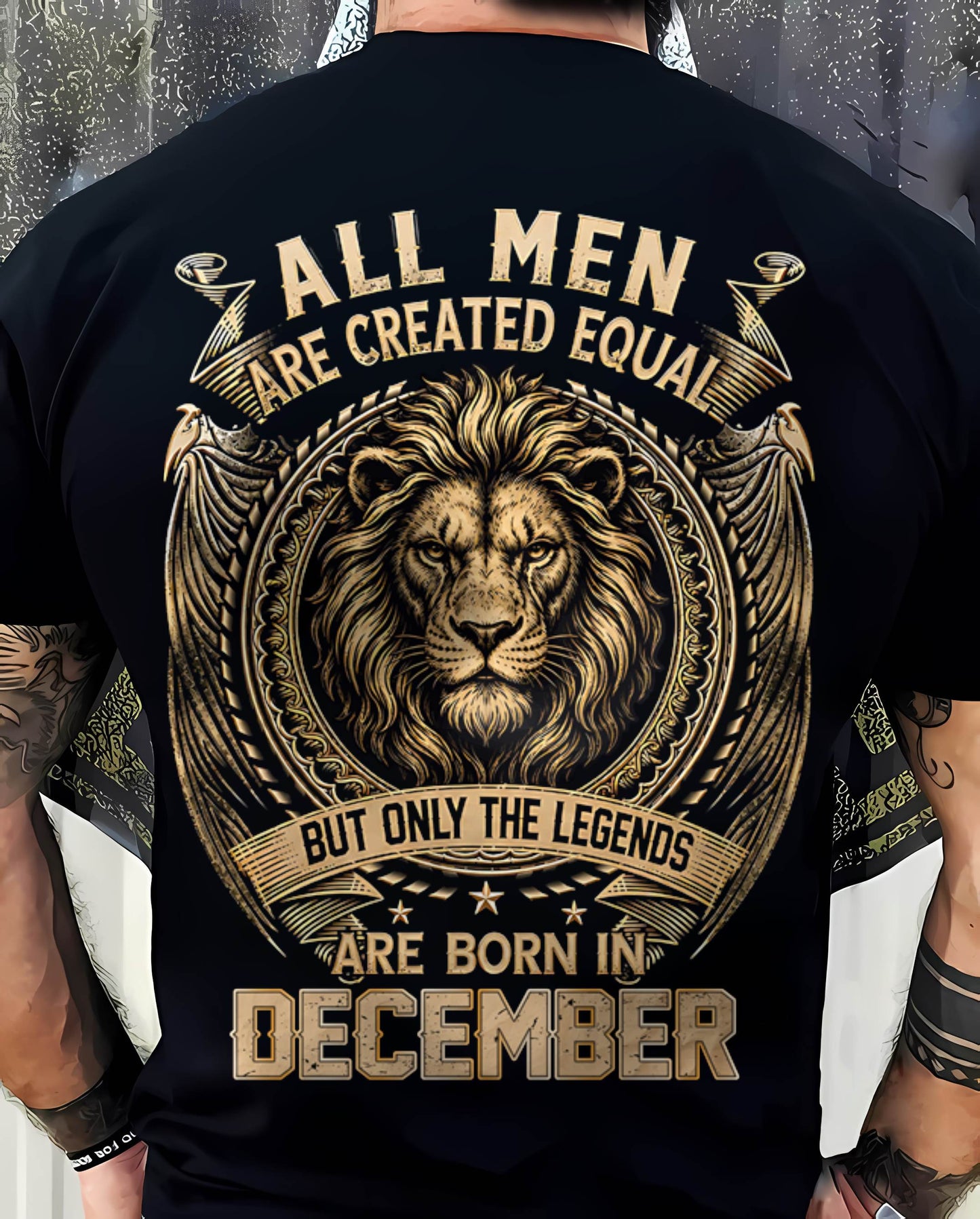 DECEMBER BORN LEGEND SHIRT – LION KING - FOR MAN - TLEE12 (SKU2606-177-12)