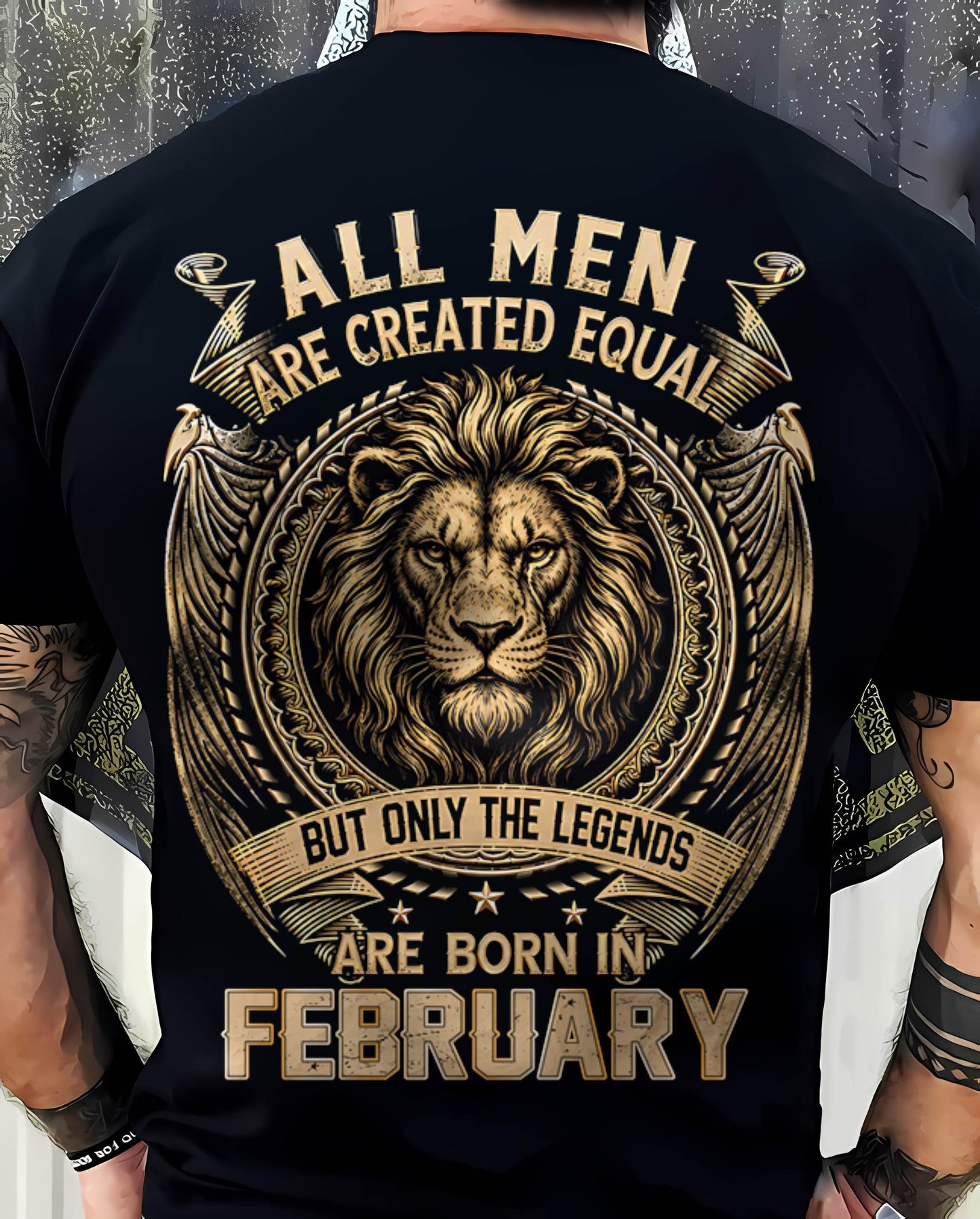 FEBRUARY BORN LEGEND SHIRT – LION KING - FOR MAN - TLEE02 (SKU2606-177-02)