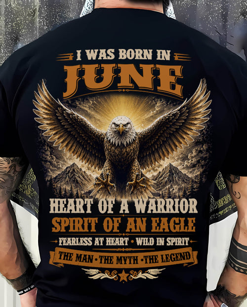JUNE BORN WARRIOR EAGLE SHIRT DESIGN - FOR MAN - TLEE06 (SKU2605-225-06)