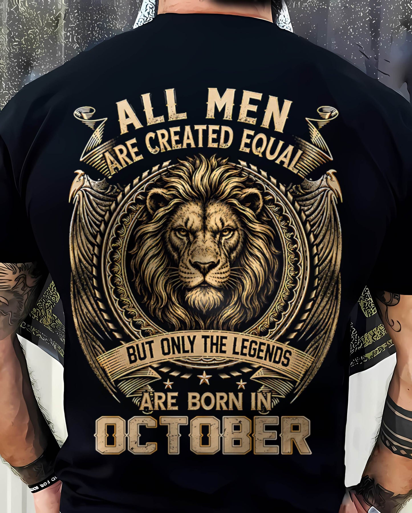OCTOBER BORN LEGEND SHIRT – LION KING - FOR MAN - TLEE10 (SKU2606-177-10)