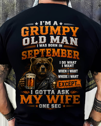SEPTEMBER GRUMPY OLD MAN I GOTTA ASK MY WIFE - FOR MAN - TLEE09 (SKU2608-506-09)
