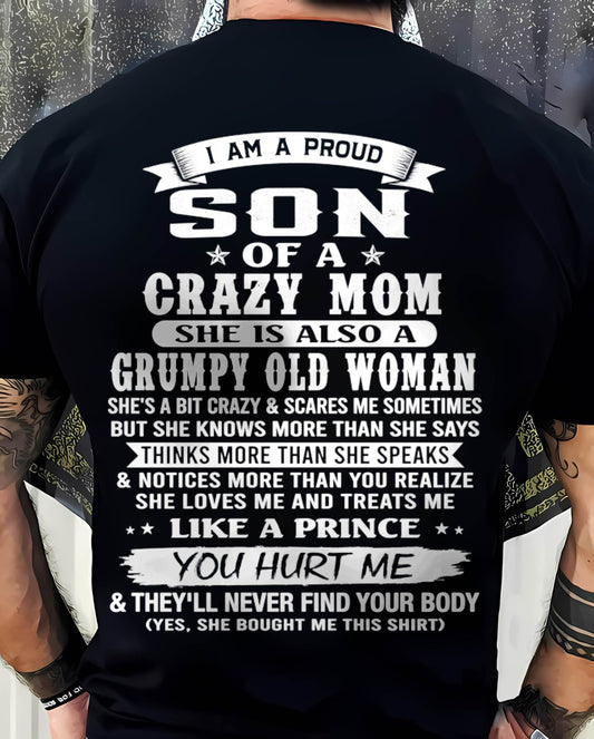 PROUD SON OF A CRAZY MOM - FROM MOM - TLEE00 (SKU2606-127-00)