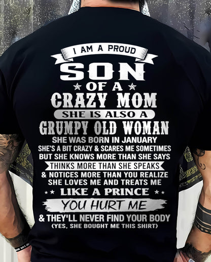 JANUARY - PROUD SON OF A CRAZY MOM - FROM MOM - TLEE01 (SKU2606-127-01)