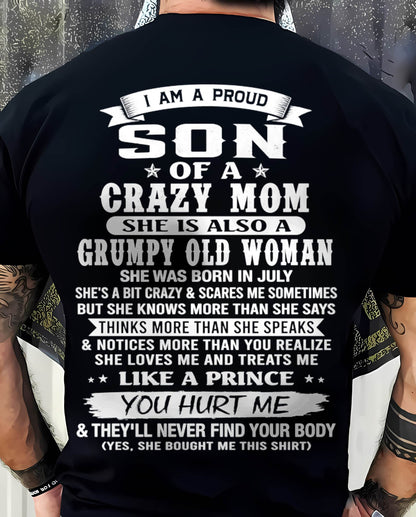 JULY - PROUD SON OF A CRAZY MOM - FROM MOM - TLEE07 (SKU2606-127-07)