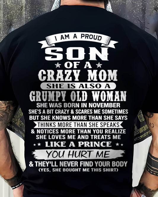 NOVEMBER - PROUD SON OF A CRAZY MOM - FROM MOM - TLEE11 (SKU2606-127-11)