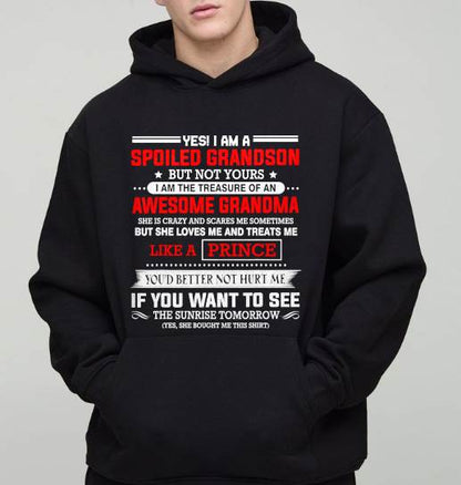 SPOILED GRANDSON BUT NOT YOURS – PROUD TREASURE OF AN AWESOME GRANDMA - FROM GRANDMA - TLEE00 (SKU2604-186-00)