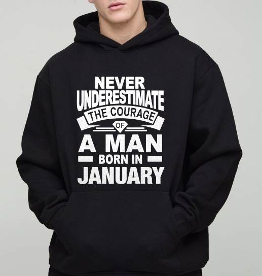 JANUARY BORN MAN : COURAGE STRENGTH & PRIDE - FOR MAN - TLEE01 (SKU2606-126-01)