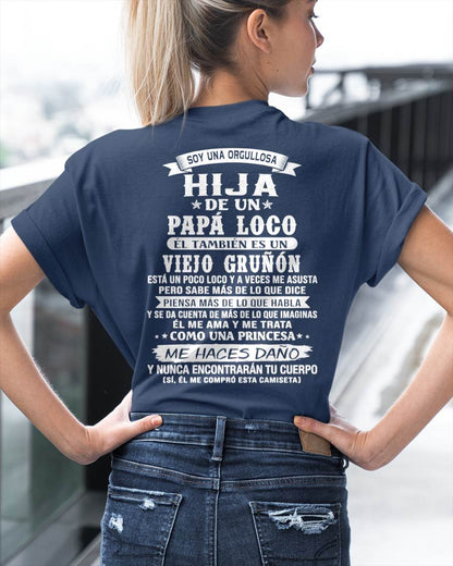 HIJA DE UN PAPÁ LOCO SHIRT - REGALO DE PAPÁ  - TLEE00 (SKU2606-229-00)
