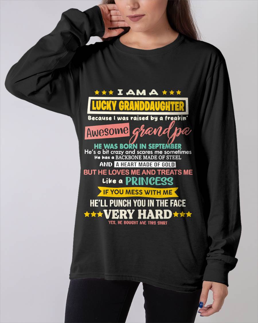 SEPTEMBER GRANDPA – BLESSED GRANDDAUGHTER RAISED BY AN AMAZING GRANDPA - FROM GRANDPA - TLEE09 (SKU2603-273-09)
