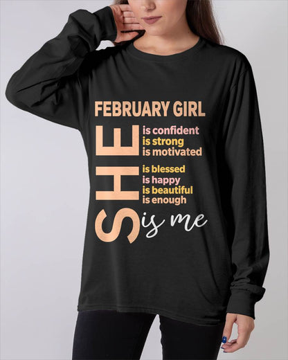FEBRUARY GIRL - SELF LOVE TYPOGRAPHY - FOR WOMEN - TLEE02 (SKU2606-255-02)