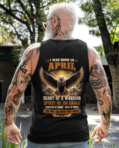 APRIL BORN WARRIOR EAGLE SHIRT DESIGN - FOR MAN - TLEE04 (SKU2605-225-04)