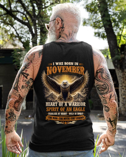 NOVEMBER BORN WARRIOR EAGLE SHIRT DESIGN - FOR MAN - TLEE11 (SKU2605-225-11)