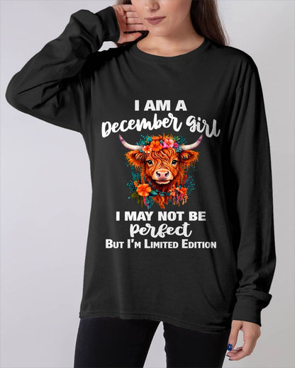 DECEMBER GIRL ONE OF A KIND TEE - FOR WOMEN - TLEE12 (SKU2607-296-12)