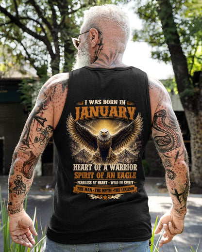 JANUARY BORN WARRIOR EAGLE SHIRT DESIGN - FOR MAN - TLEE01 (SKU2605-225-01)