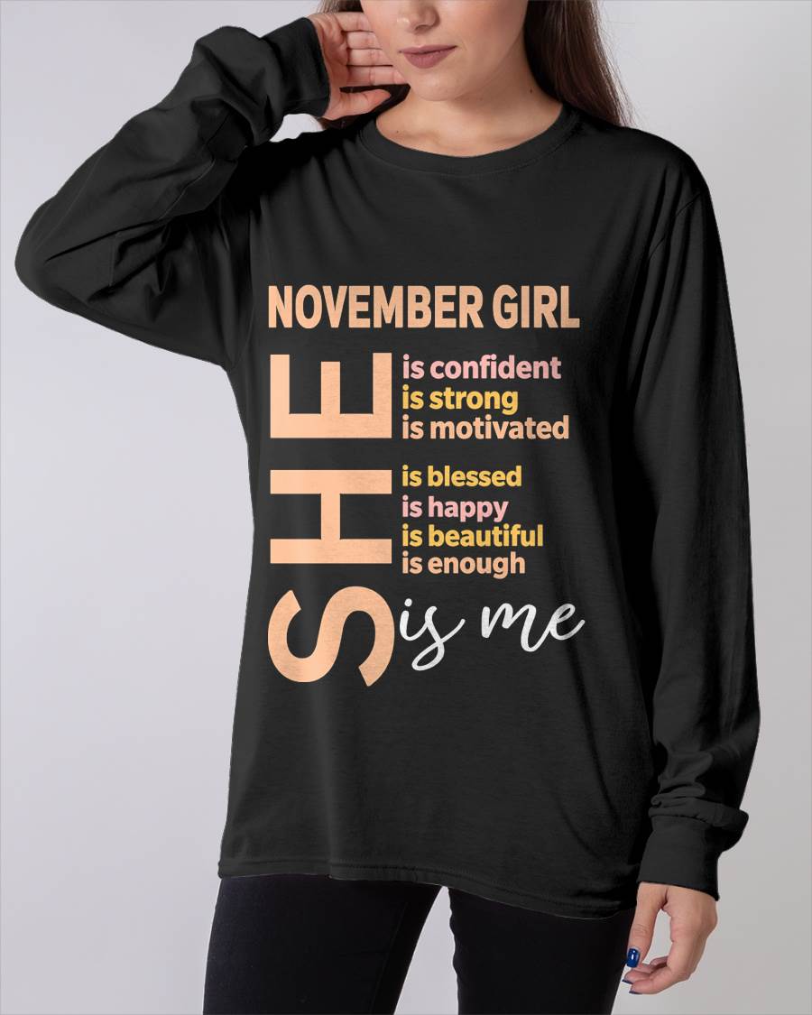 NOVEMBER GIRL - SELF LOVE TYPOGRAPHY - FOR WOMEN - TLEE11 (SKU2606-255-11)